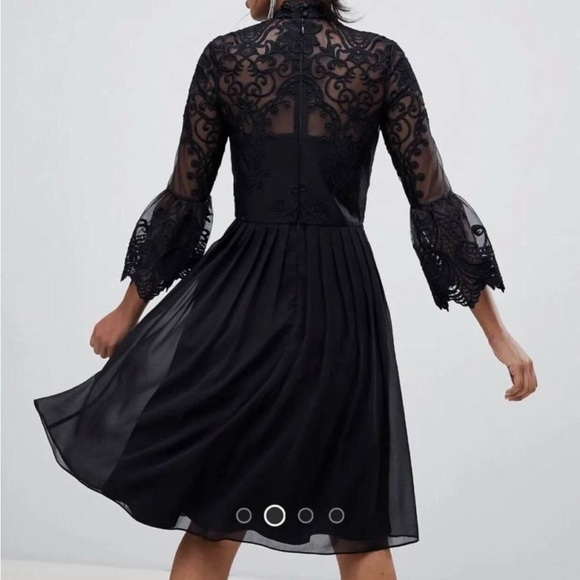 🎀 ASOS Black Goth Dress – XS 2/4 – Prom, Holiday, Party, Graduation, Halloween - Picture 7 of 9